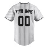 Custom White & Black Black Pinstripe Fan Baseball Jersey BB01240531LH506