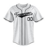 Custom White & Black Black Pinstripe Fan Baseball Jersey BB01240531LH506