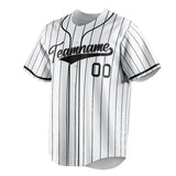 Custom White & Black Black Pinstripe Fan Baseball Jersey BB01240531LH506