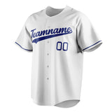 Custom White & Royal Color Fan Baseball Jersey BB01240531LH507