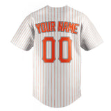 Custom White & Orange Orange Pinstripe Fan Baseball Jersey BB01240531LH508