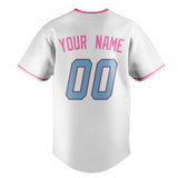 Custom White & Pink Color Fan Baseball Jersey BB01240531LH510