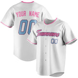 Custom White & Pink Color Fan Baseball Jersey BB01240531LH510