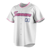 Custom White & Pink Color Fan Baseball Jersey BB01240531LH510