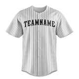 Custom White & Black Black Pinstripe Fan Baseball Jersey BB01240531LH511