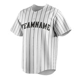 Custom White & Black Black Pinstripe Fan Baseball Jersey BB01240531LH511