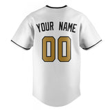 Custom White & Old Gold Color Fan Baseball Jersey BB01240531LH512