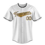 Custom White & Old Gold Color Fan Baseball Jersey BB01240531LH512