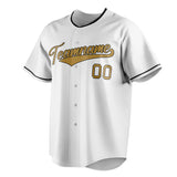 Custom White & Old Gold Color Fan Baseball Jersey BB01240531LH512