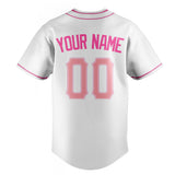 Custom White & Pink Color Fan Baseball Jersey BB01240531LH516