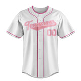 Custom White & Pink Color Fan Baseball Jersey BB01240531LH516