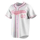 Custom White & Pink Color Fan Baseball Jersey BB01240531LH516