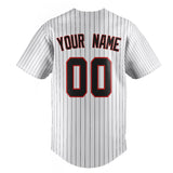 Custom White & Black Black Pinstripe Fan Baseball Jersey BB01240531LH517