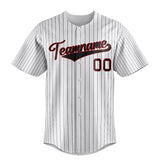 Custom White & Black Black Pinstripe Fan Baseball Jersey BB01240531LH517