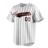 Custom White & Black Black Pinstripe Fan Baseball Jersey BB01240531LH517