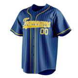 Custom Royal & Gold Gold Pinstripe Fan Baseball Jersey BB01240531TY361