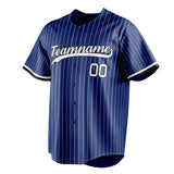 Custom Royal & White White Pinstripe Fan Baseball Jersey BB01240531TY363