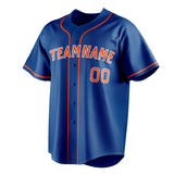 Custom Royal & Orange Color Fan Baseball Jersey BB01240531TY364