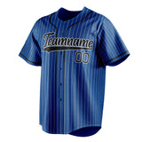 Custom Royal & Black White Pinstripe Fan Baseball Jersey BB01240531TY378