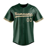 Custom Green & Cream White Pinstripe Fan Baseball Jersey BB01240531TY403