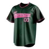 Custom Green & Pink Color Fan Baseball Jersey BB01240531TY405