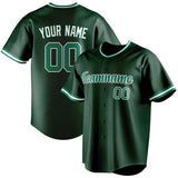 Custom Green & Kelly Green Color Fan Baseball Jersey