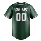 Custom Green & Gray White Pinstripe Fan Baseball Jersey BB01240531TY410