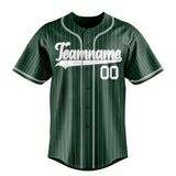 Custom Green & Gray White Pinstripe Fan Baseball Jersey BB01240531TY410