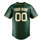 Custom Green & White White Pinstripe Fan Baseball Jersey BB01240531TY411