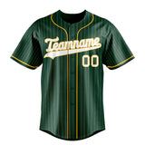 Custom Green & White White Pinstripe Fan Baseball Jersey BB01240531TY411