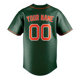 Custom Green & Orange Color Fan Baseball Jersey BB01240531TY413