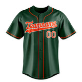 Custom Green & Orange Color Fan Baseball Jersey BB01240531TY413