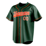 Custom Green & Orange Color Fan Baseball Jersey BB01240531TY413