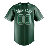 Custom Green & Kelly Green White Pinstripe Fan Baseball Jersey BB01240531TY414