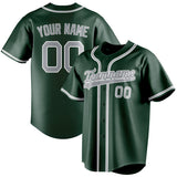 Custom Green & Gray Color Fan Baseball Jersey