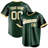 Custom Green & White Color Fan Baseball Jersey