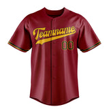 Custom Maroon & Gold Color Fan Baseball Jersey BB01240531WX470