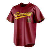 Custom Maroon & Gold Color Fan Baseball Jersey BB01240531WX470