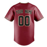 Custom Maroon & Black Color Fan Baseball Jersey BB01240531WX471