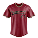 Custom Maroon & Black Color Fan Baseball Jersey BB01240531WX471