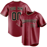 Custom Maroon & Black Color Fan Baseball Jersey