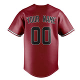 Custom Maroon & Black Color Fan Baseball Jersey BB01240531WX474