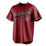 Custom Maroon & Black Color Fan Baseball Jersey BB01240531WX474