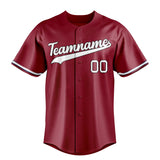 Custom Maroon & White Color Fan Baseball Jersey BB01240531WX476