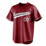 Custom Maroon & White Color Fan Baseball Jersey BB01240531WX476