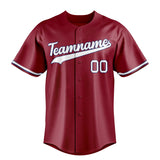 Custom Maroon & White Color Fan Baseball Jersey BB01240531WX478