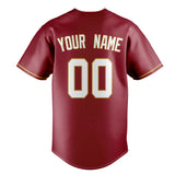 Custom Maroon & Cream Color Fan Baseball Jersey BB01240531WX480