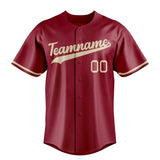 Custom Maroon & Cream Color Fan Baseball Jersey BB01240531WX480