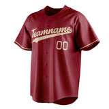 Custom Maroon & Cream Color Fan Baseball Jersey BB01240531WX480