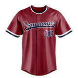 Custom Maroon & Navy Color Fan Baseball Jersey BB01240531WX481